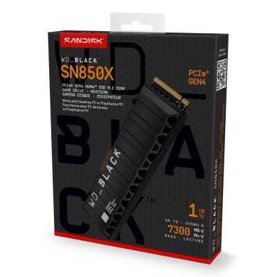 9. WD Black SN850X WDS100T2XHE SSD (1 TB ; M.2; PCIe NVMe 4.0 x4; heatsink)