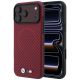 BMW M Carbon Printed Ring MagSafe Case for iPhone 18 Pro / 17 Pro – Burgundy