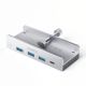 Orico MH4PC Hub Clamp-Mounted USB-C / 3x USB-A 3.0 + 1x USB-C 3.0 - Silver