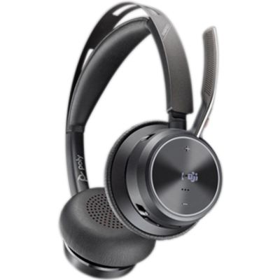 47. POLY Voyager Focus 2 Microsoft Teams Certified USB-CC Headset + USB-C/A Adapter + Charging Cradle
