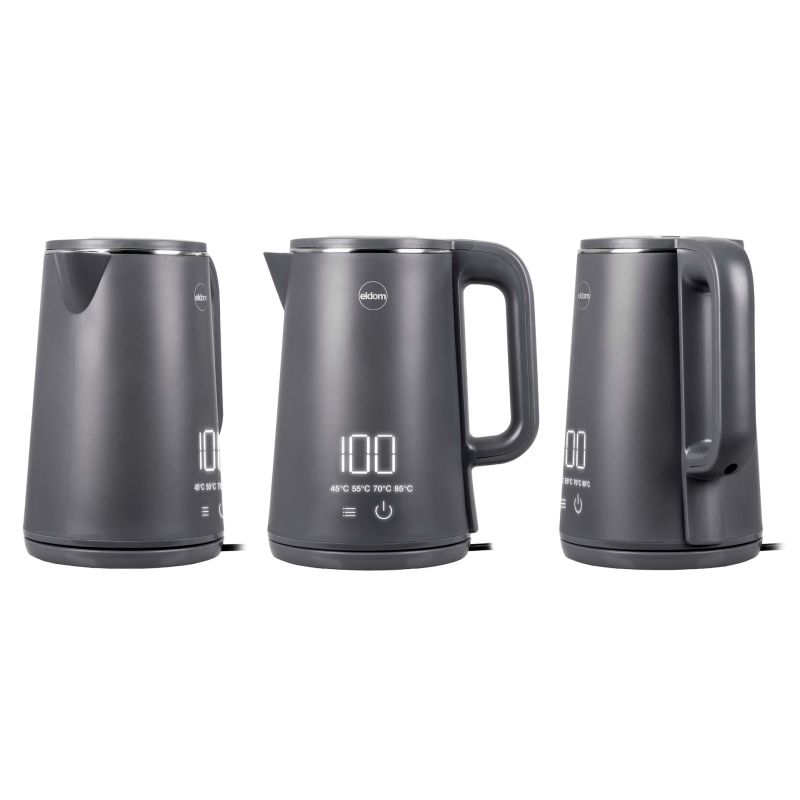 5. ELDOM CORDLESS KETTLE C515S ORRA 1.8L 2000W, GRAY, 5 PROGRAMS 45, 55, 70, 85, 100°C, KEEP TEMPERATURE
