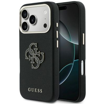 Guess FW Resin Logo Case for iPhone 17 Pro - Black