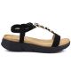 2. Women's black wedge sandals Artiker 58C0007