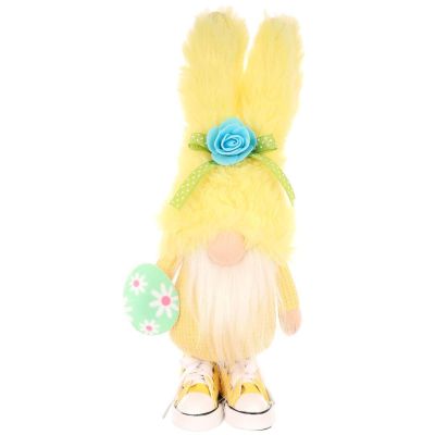 3. gnome bunny 25cm yellow in sneakers spring decoration