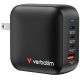 Verbatim Mini GaN Charger 100W 3xUSB-C PD, 1xUSB-A QC 3.0