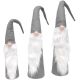SET OF GRAY DECORATIVE SANTA CLAUS 60, 70, 80 CM