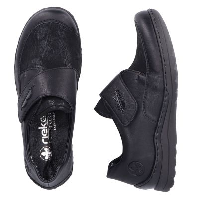 5. Rieker 48954-00 comfortable black women's shoes with Velcro