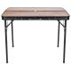 12. FOLDABLE CAMPING TABLE 90x60x70CM AND 2 BENCHES 87x23x39CM WOOD