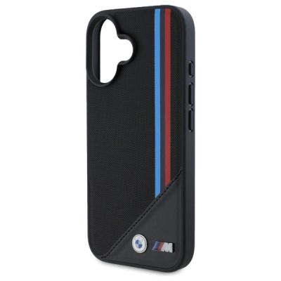 6. BMW M Meshed Tricolor Stripes MagSafe case for iPhone 16 - black
