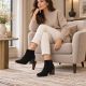 7. Women’s short heeled ankle boots, black, M.Daszyński MR2624-2