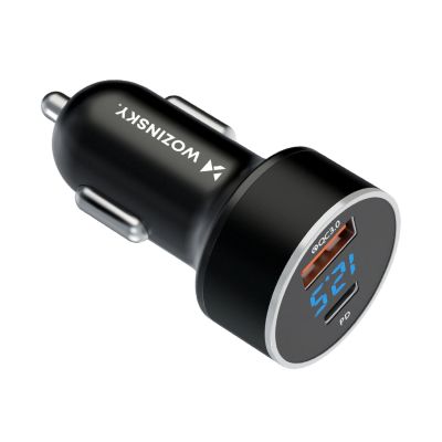 3. Wozinsky WDCCAC USB-C USB-A 36W Car Charger - Black