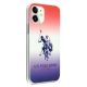 4. US Polo Assn. Gradient Pattern Collection iPhone 12 mini Case - Red and Blue