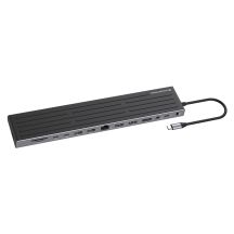 CONCEPTRONIC 14-1 USB-C docking station->2xHDMI/DP/2xUSB-C/+ 18cm white