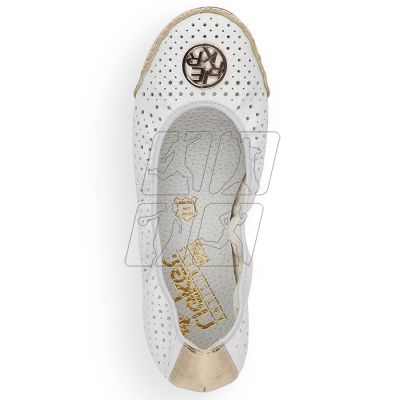 14. Rieker W RKR516 openwork ballerinas white