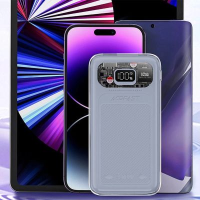 5. Acefast powerbank 10000mAh Sparkling Series fast charging 30W gray (M1)