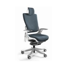 Wau 2 BL417 office chair, slategrey/white fabric