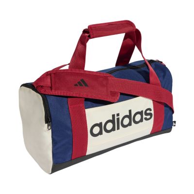 3. adidas Linear Duffel XS bag navy blue, red, and beige KE5544