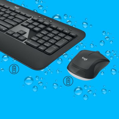 44. Logitech MK540 920-008685 membrane keyboard + mouse set (USB; black; optical; 1000 DPI)