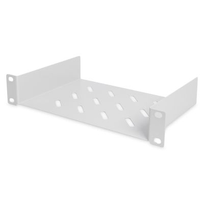 14. 10" network kit: 6U wall-mounted cabinet, shelf, power strip, 8-port switch, Cat.6 panel, gray