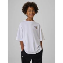Boys' loose-fit printed T-shirt 4F 4FJRAW26TTSHM4527-10S