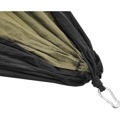 16. TOURIST HAMMOCK 2 PERSON 270X140CM GREEN BLACK