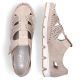 7. Rieker W RKR651 beige leather openwork shoes with velcro