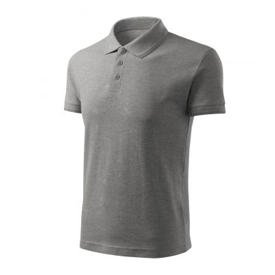 Men's Pique Polo Free Polo Shirt (Dark Gray Melange)