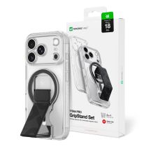 AmazingThing Titan Pro Lens Stand Set for iPhone 18 Pro with Magnetic Holder and Stand, Compatible with MagSafe - Transparent
