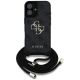 2. Guess 4G Big Logo Cord Stap Crossbody Case for iPhone 16 Black