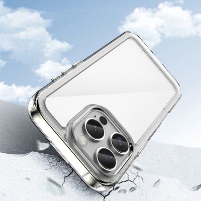 3. Outer Space Case for iPhone 16e / 17e Cover with Flexible Frame - Transparent