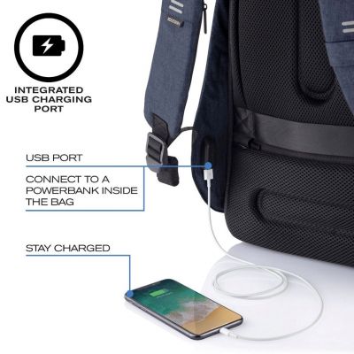 15. XD DESIGN ANTI-THEFT BACKPACK BOBBY HERO SMALL NAVY BLUE P/N: P705.705