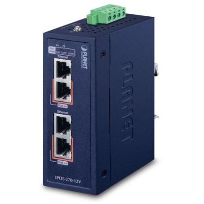 4. PLANET IPOE-270-12V PoE-enabled network switch, Blue