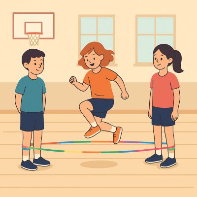 2. Rainbow jumping rubber 5m SMJ sport JR-05