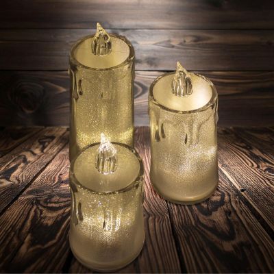8. DECORATIVE CANDLE 12.5 CM TRANSPARENT WARM WHITE 1 LED