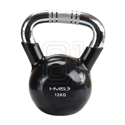 36. Kettlebell HMS KTC12 BLACK cast iron knurled handle