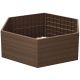 8. GARDEN FLOWER BED BASE WOOD EDGE 6 ELEMENTS RUSTIC BRICK