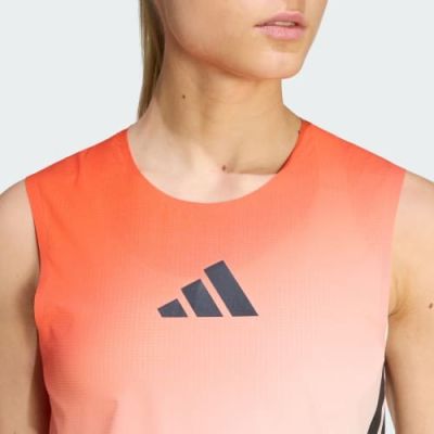 5. Women's running top adidas TERREX Xperior Pro Tank – white/semi impact orange, size: S