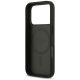 7. Guess Grained Flowers Classic Logo MagSafe case for iPhone 17 Pro - black