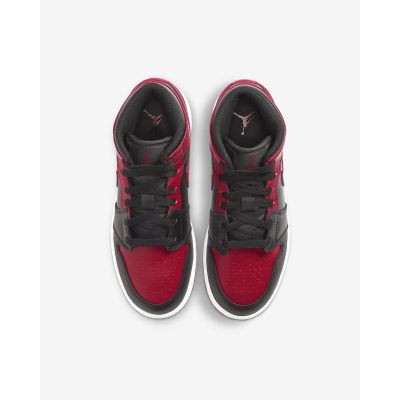4. Air Jordan 1 Mid Banned GS retro shoes - 554725-074