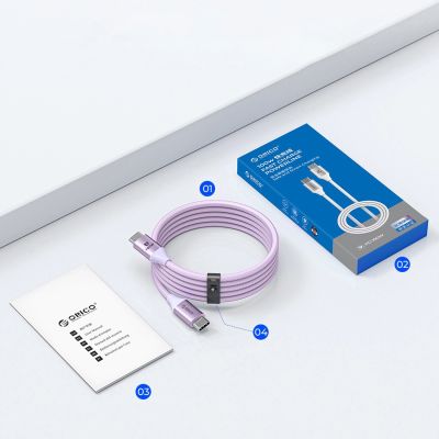 5. Orico CDX 100W 5A Power Delivery USB-C - USB-C 1m Cable - Purple
