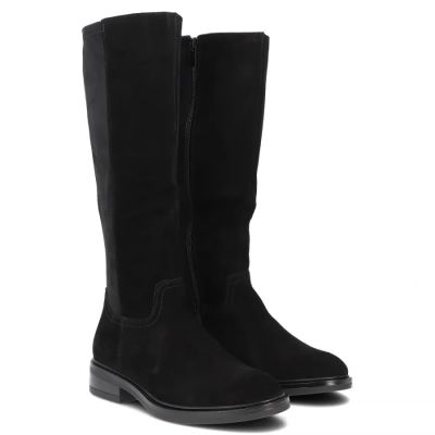 4. Black Leather Stretch Boots Filippo DKZ8222