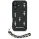 2. Karl Lagerfeld Saffiano Crystals w/Chain iPhone 16 Case - Black