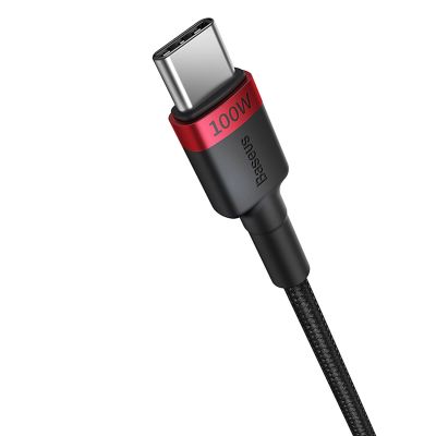 3. Baseus Cafule USB-C / USB-C cable 100W 1 m - red-black and black-gray (2 pcs.)