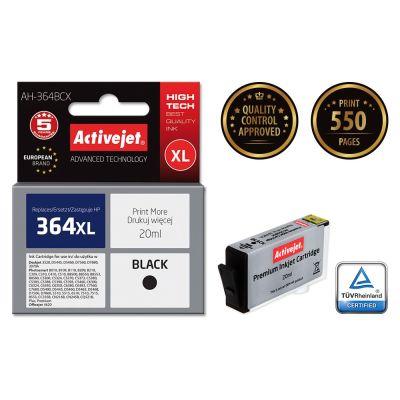 2. Activejet AH-364BCX Ink (replaces HP 364XL CN684EE; Premium; 20 ml; black)