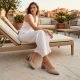 5. Women's sandals with decorative heels, beige, Vinceza 26-62285