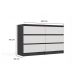 7. M6 MALWA CHEST OF DRAWERS 120CM ANT/WHITE SET