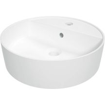 Ceramic countertop washbasin with space for a tap