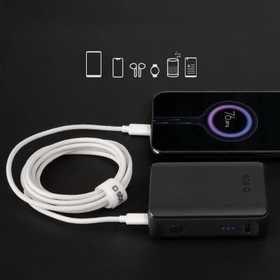 3. SBS TECABLETISSUETCCG USB-C - USB-C 1.5m 60W braided cable - gray