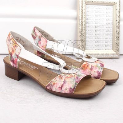 12. Comfortable floral sandals Rieker W RKR334C multicolor