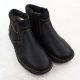 3. Men’s black leather ankle boots with zip, Rieker 05362-00
